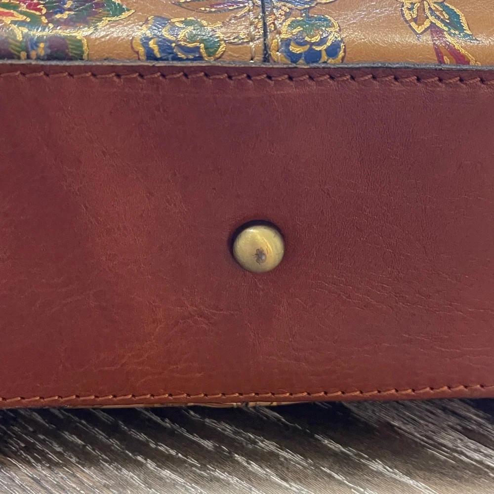 Patricia Nash Brown/Goldish Leather Handbag